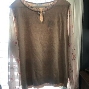 Tan Milano blouse size large